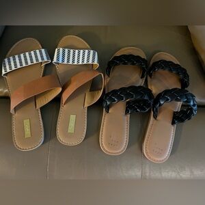 2 pairs size 10 sandles - quipid and a new day brand